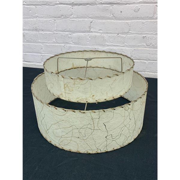 Vintage 2-Tier Fibreglass Lamp Shade 16"