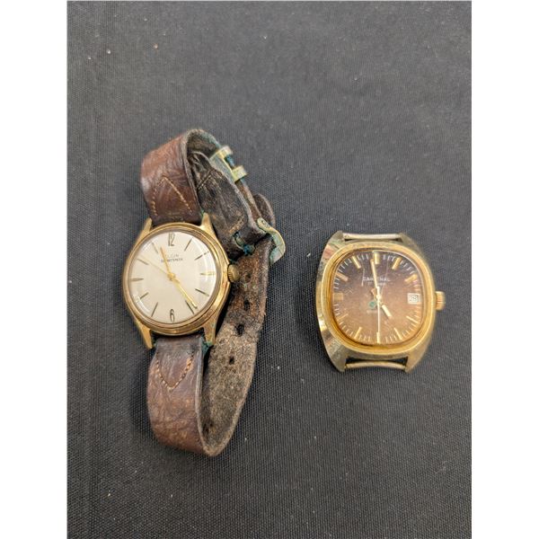 Lot of 2 Mechanical Men's Watches Elgin Sportsman Cardinal 17j