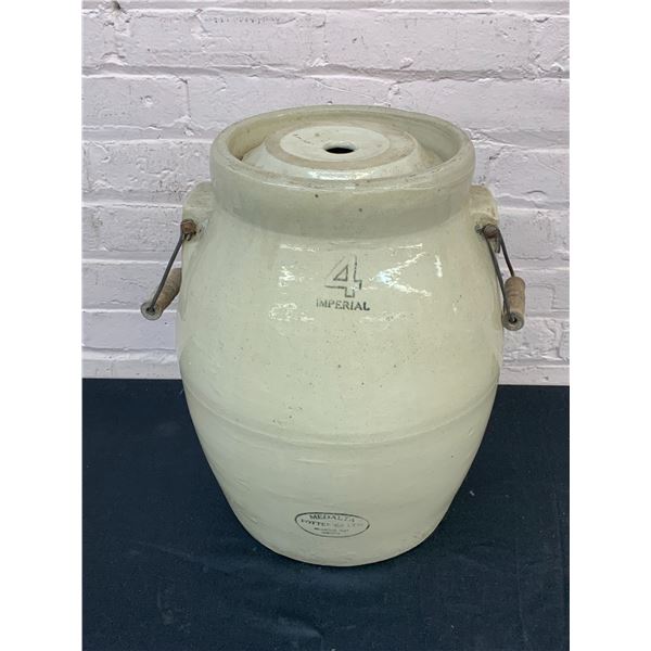 4 Gallon Medalta Butter Churn *repaired lid* Medicine Hat Alberta
