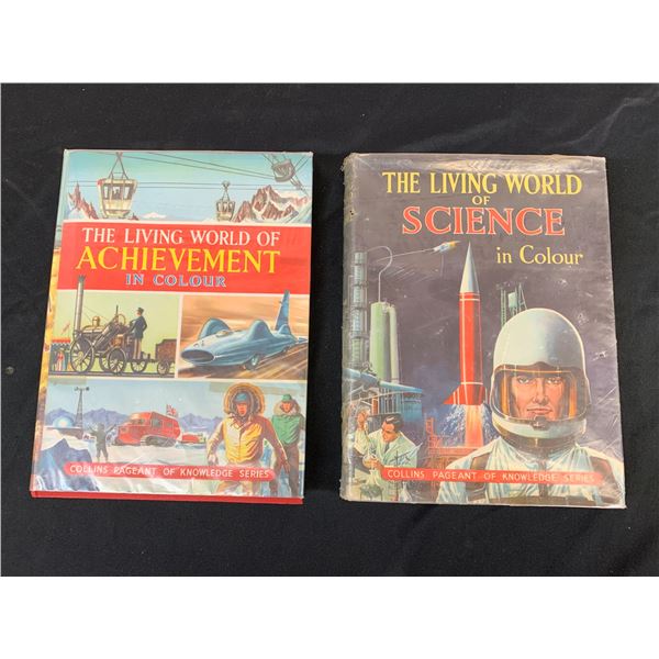 Lot of 2 Vintage Hardcover Books "The Living World of Science... Achievement in Colour" 1960s