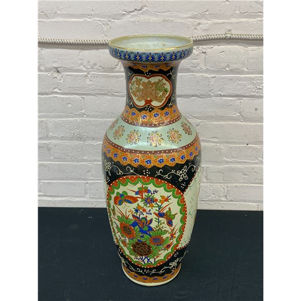 Large Hand Painted Vase Butterfly Design 2ft