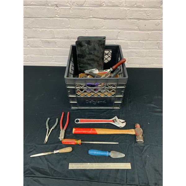 Crate of Assorted Hand Tools