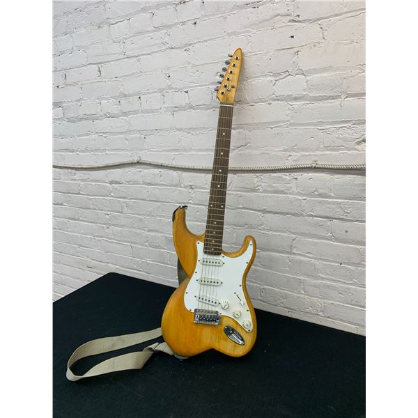 Blonde Wooden Electric Guitar