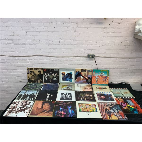 Lot of 22 Vinyl Records LPs Hoodoo Guys, The Furs, Crowded House, Malcom's Interview, etc
