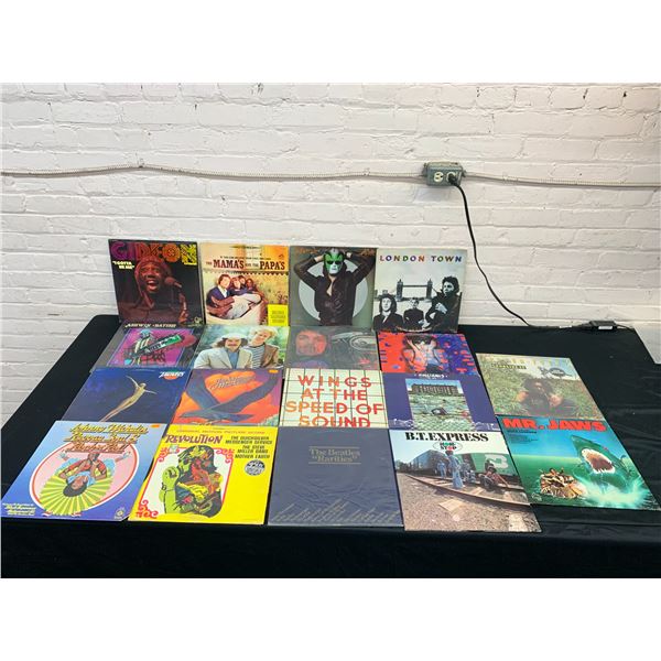 Lot of 18 Vinyl Records LPs London Town, Peter Tosh, Mr Jaws, Mamas and Papas