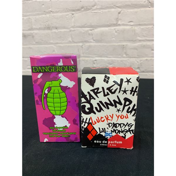 Suicide Squad & Harley Quinn perfume lot- Daddy's Little Monster and Dangerous Pink Grenade