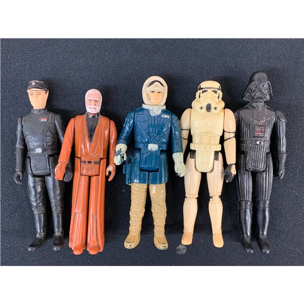 Lot of 5 Vintage Kenner 1977-1980 LFL and GMFGI Hong Kong Marked 3 3/4 Action Figures