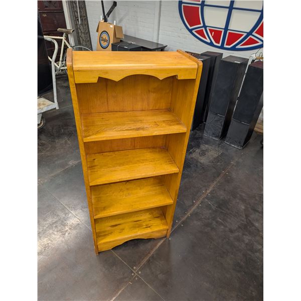 Wooden 4 Shelf Bookcase 48"t 21"w 10"d