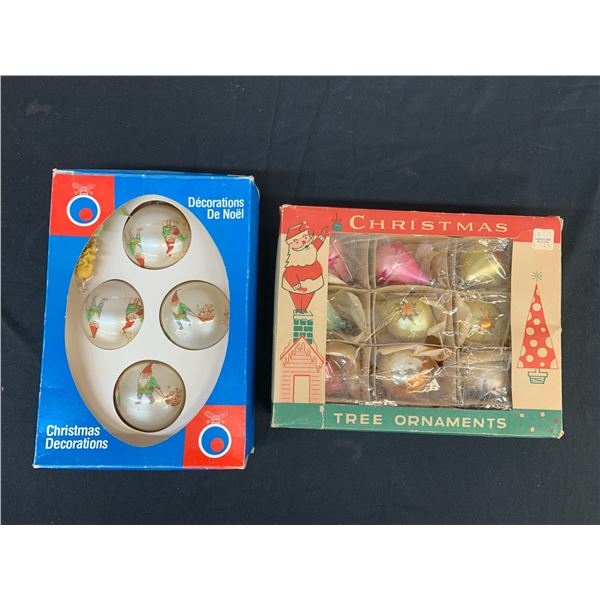 Lot of 2 Boxes of Vintage Christmas Ornaments