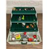 Image 1 : Fishing Tackle Box with Assorted Lures & Misc