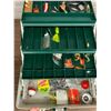 Image 2 : Fishing Tackle Box with Assorted Lures & Misc
