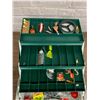Image 3 : Fishing Tackle Box with Assorted Lures & Misc