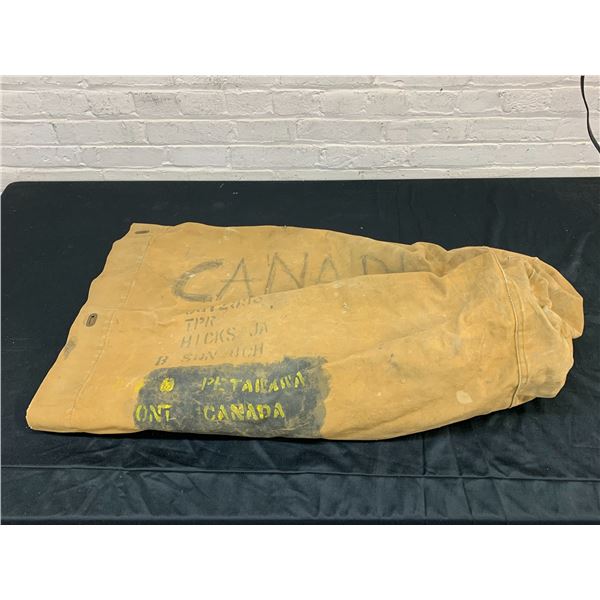 Vintage Canadian Military Canvas Bag