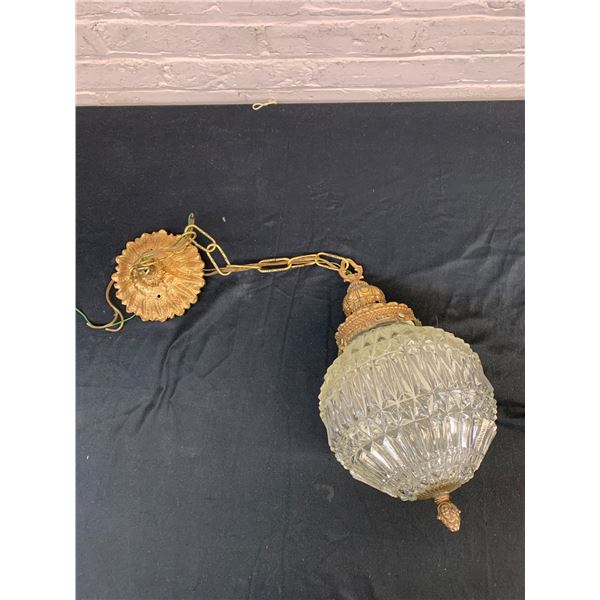 Vintage Glass Chain Ceiling Fixture