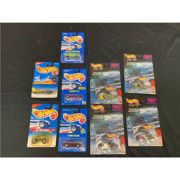 Lot of 9 Hot Wheels Die Cast Toy Cars Scorchin Scooters, Various Series