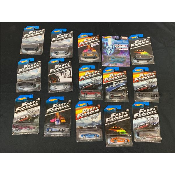 Lot of 15 Hot Wheels The Fast and The Furious Die Cast Collectible Cars