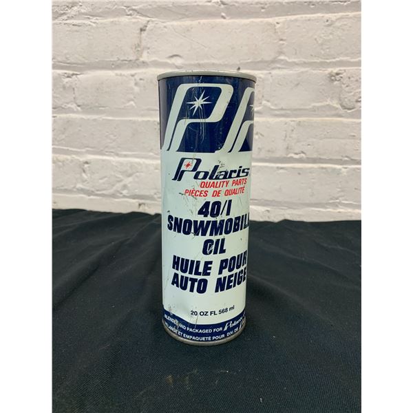 40/1 Snowmobile Polaris Quality Parts Tin Can 20oz FULL