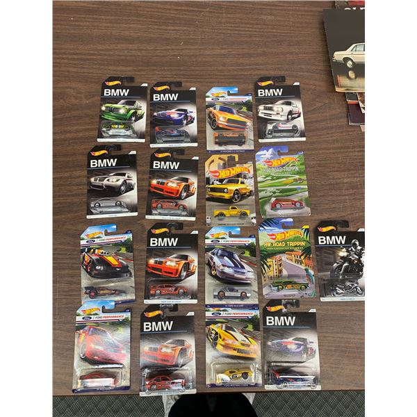 Lot of 17 Hot Wheels Die Cast Collectible Cars MOC BMW, Misc Series