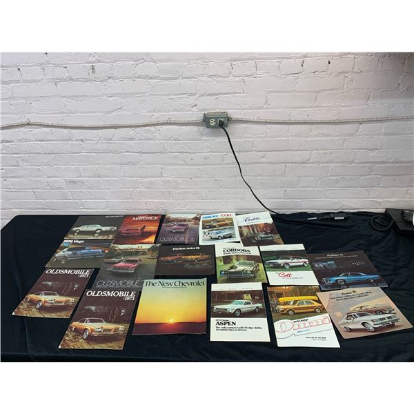 Lot of 17pcs Vintage Automotive Vehicle Pamphlets Pontiac 73, 76, Cordoba, Colt, Chevrolet, etc