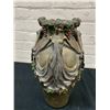 Image 2 : Resin Polystone Rennaisance Style Vase, Metallic Finish 14"