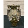 Image 4 : Resin Polystone Rennaisance Style Vase, Metallic Finish 14"