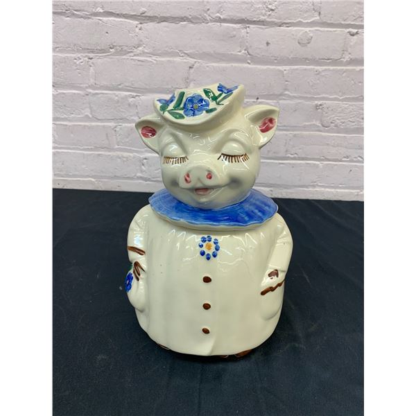 Vintage Shawnee Pottery "Winnie The Pig" Cookie Jar *cracks*