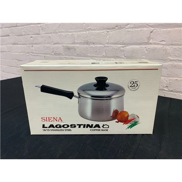 Siena Lagostina Stainless Steel Pot w Lid, Copper Base
