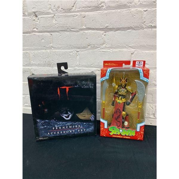 NECA 2017 Stephen King IT Pennywise Accessory Set 7" & Mandarin Spawn McFarlane Action Figure