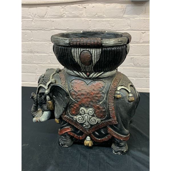 Ceramic Elephant Planter 16" x 16" *chip*