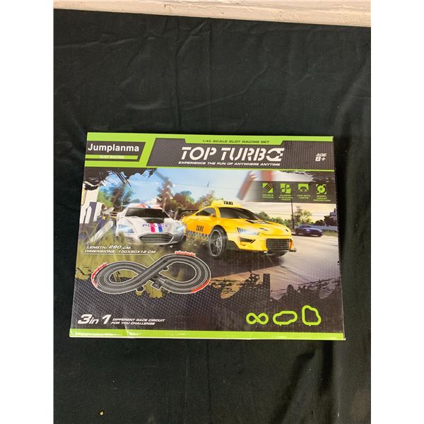 Jumplanma Top Turbo Race Track Toy Car Playset
