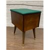 Image 2 : Wooden Sewing Stool Storage Box w Contents 19"