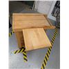 Image 2 : Rolling Wooden Butcher Block Top Kitchen Cart