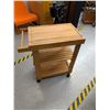 Image 4 : Rolling Wooden Butcher Block Top Kitchen Cart