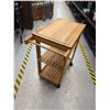 Image 5 : Rolling Wooden Butcher Block Top Kitchen Cart