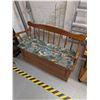 Image 1 : Wooden Spindle Back Entryway Hall Storage Bench