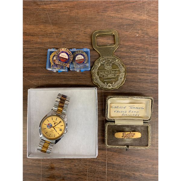 Lot of 6 Baby Auxillary Pin, Pulsar Watch, Imperial Oil Pins
