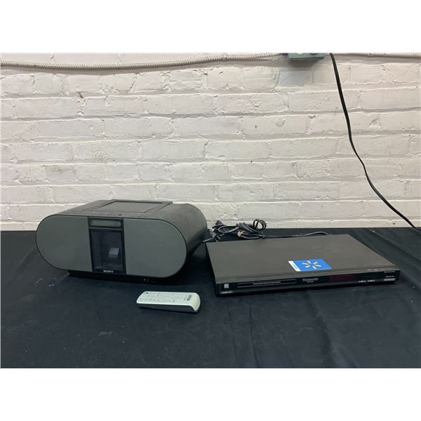 Lot of 2 Panasonic DVD Player DVD-S43 and SONY CD Player ZS-S4ZiP