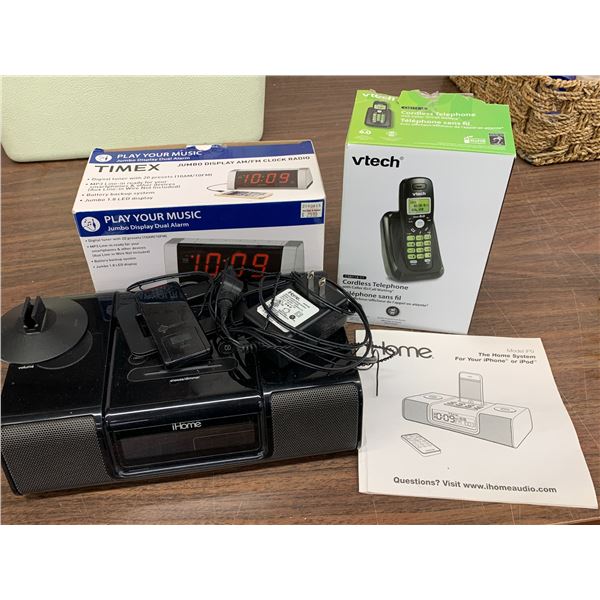 iHome System, Vtech Wireless Phone, TIMEX
