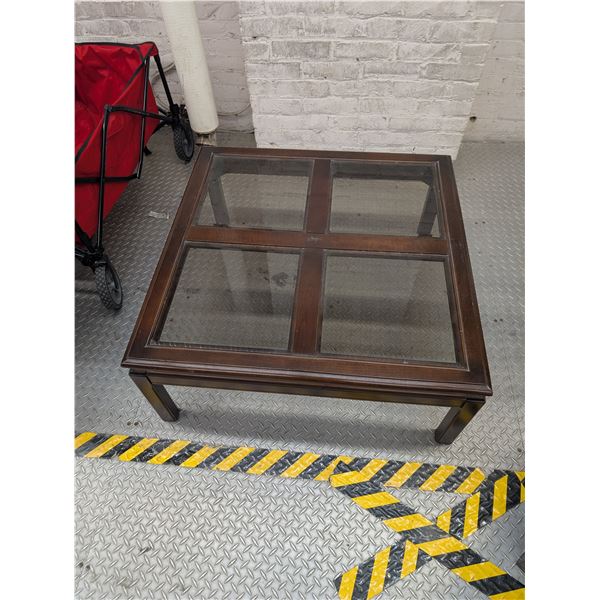 4 Pane Glass Top Coffee Table