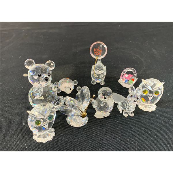 Lot of 9 Swarovski Figurines Animals