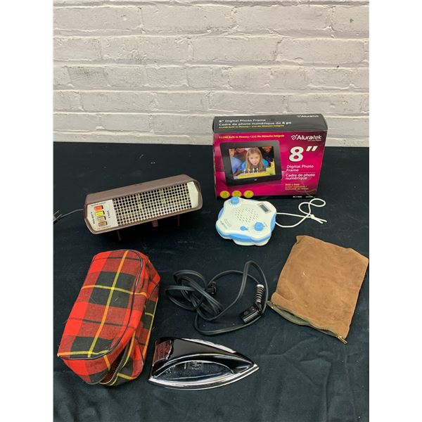 Digital Photo Frame, Space Heater / Cooler, Iron, Shower Radio