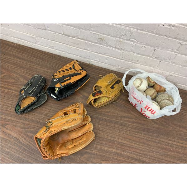 Baseball Mitts, Softballs / Baseballs