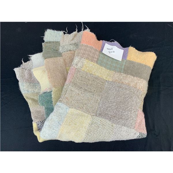Vintage Handmade Wool Patchwork Quilt Blanket