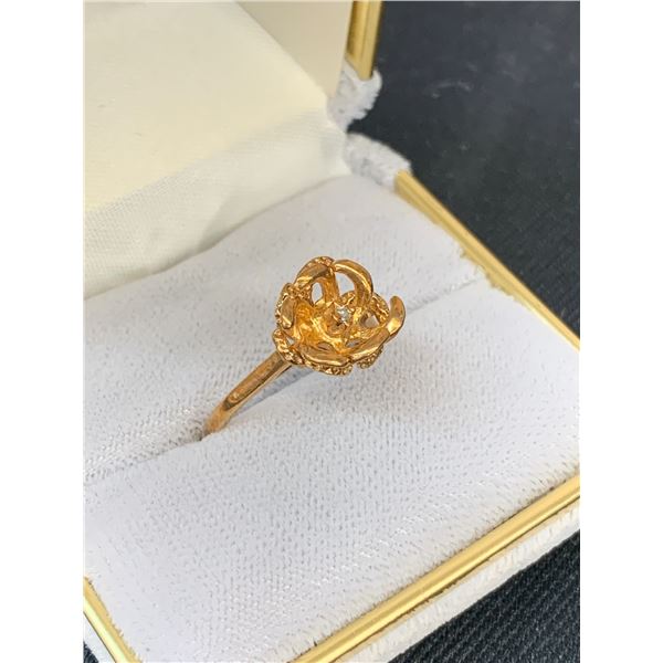 Dynasty 10k Marked Gold Tone Ring *see description*