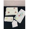 Image 1 : Vintage Hand Cross Stitched / Hand Embroidered Tablecloths