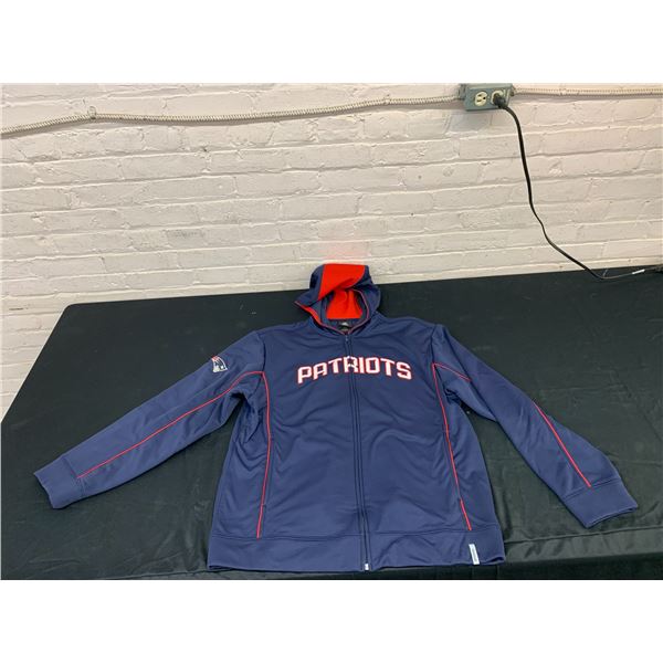 Reebok Size M New England Patriots Zip-Up Windbreaker Sweater