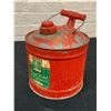 Image 2 : Red Metal Gasoline Oil Tin