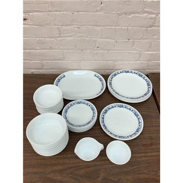 Lot of 53pcs of Corelle Dinnerware Mostly Bowls some Plates, Various Sizes