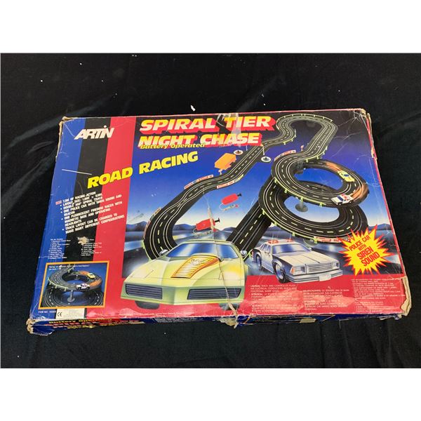 Spiral Tier Night Chase Battery Operated Road Racing Playset Boxed
