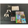 Image 1 : PS1 Console with Controllers, Cables, 7 Games